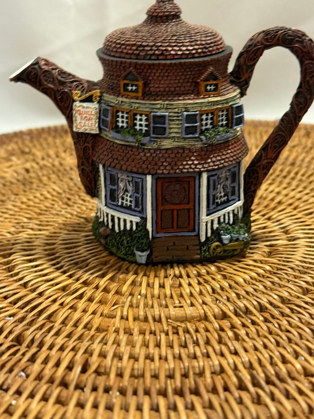 Quill for Sale - Hometown Teapot Cottages, Miniature Teapot Decor, Granny Chic